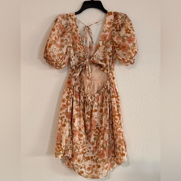 Vici Floral Mini Dress with Puff Sleeves - Picture 2 of 4